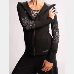 YOGA / TR�NING JAKKE med lynl�s og h�tte