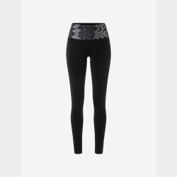 YOGA leggings (sort &amp; guld)