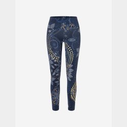 YOGA leggings (bl� &amp; guld)