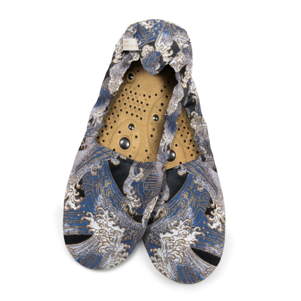 Massage Slippers (bl nuancer og guld)