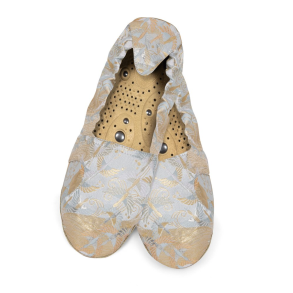 Silke Slippers (guld/slv/jade traner)