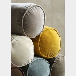 Lang rund pude (Taupe)