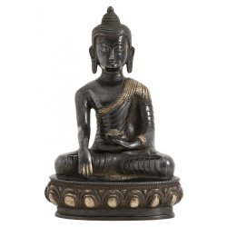 Black Buddha Large inkl. stofpose - H25 cm