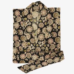 PRINTED COTTON KIMONO W/ BELT