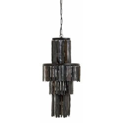 Pendel i jern med metal strimler  SORT