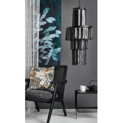 Pendel i jern med metal strimler  SORT