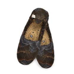 Massage slippers black/silver/gold